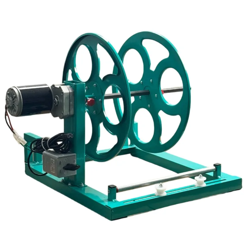 Electric Pipe Reel Irrigation Watering Belt Automatic Rewinder 48v60v Drip Irrigation Belt Retractable Rack Pipe Winding Machine