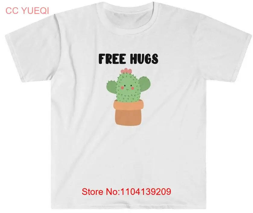 

Free Hugs T Shirt Cactus Prickly No Thanks Hug Antisocial long or short sleeves