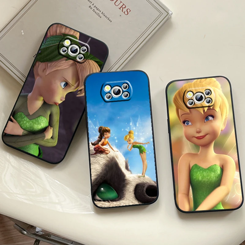 

Tinker Bell Disney Design For Xiaomi Mi Poco F5 F4 F3 X6 X5 X4 X3 M6 M5 M5S M4 M3 C65 Pro GT NFC 5G Black Funda Phone Case