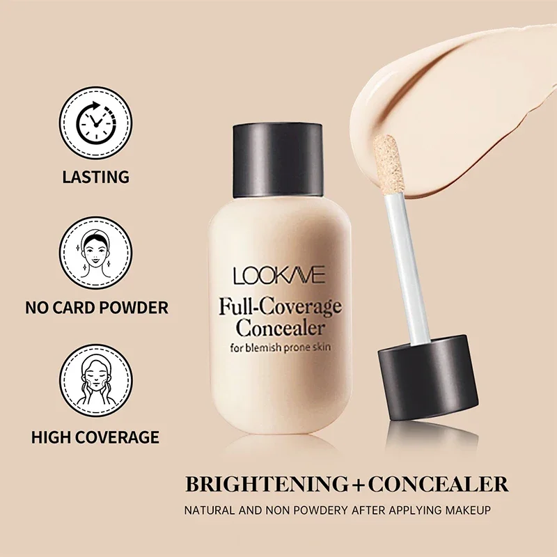 Cobertura completa corretivo líquido creme maquiagem 12ml hidratante olho olheiras rosto fundação à prova dwaterproof água compõem base cosméticos