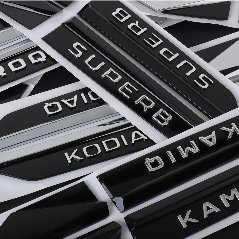 2pcs Car Fender Side Wing Emblem Sticker ABS Badge Decoration For SKODA Kodiaq Karop Kamiq Superb Auto Modification Accessories