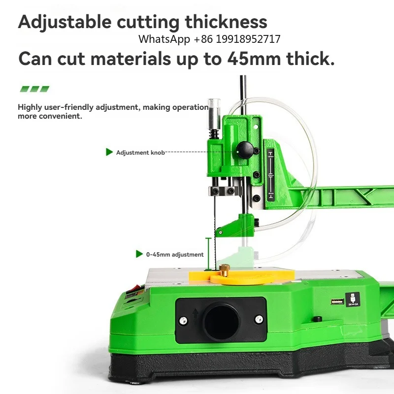 BG-8300 Electric Desktop Jig Saw Adjustable Speed Scroll Saw With LED Light Dust Blower Precision Cutting Tool