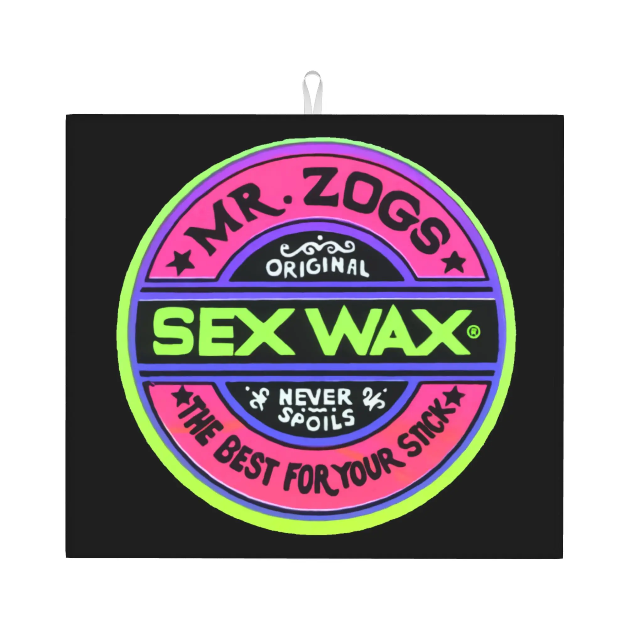 Mr Zogs Surfing Non Slip Kitchen Counter Protector Mat Barware Tableware Reusable Sex Wax Logo  Bathroom Drying Mat For Kitchen