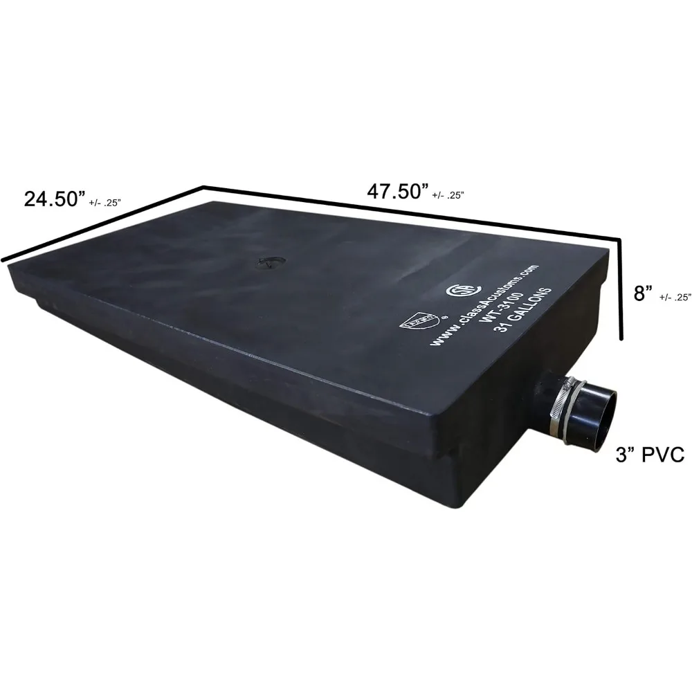 Serbatoio di scarico per camper da 31 galloni - Sistema di tenuta dell'acqua nera WT-3100