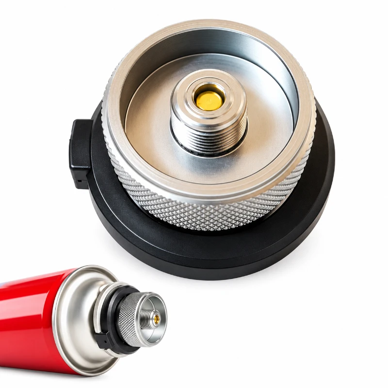 Camping Stove Gas Canister Adapter Butane Cassette To EN417 Lindal Valve Thread Converter Outdoor Gas Tank Connector