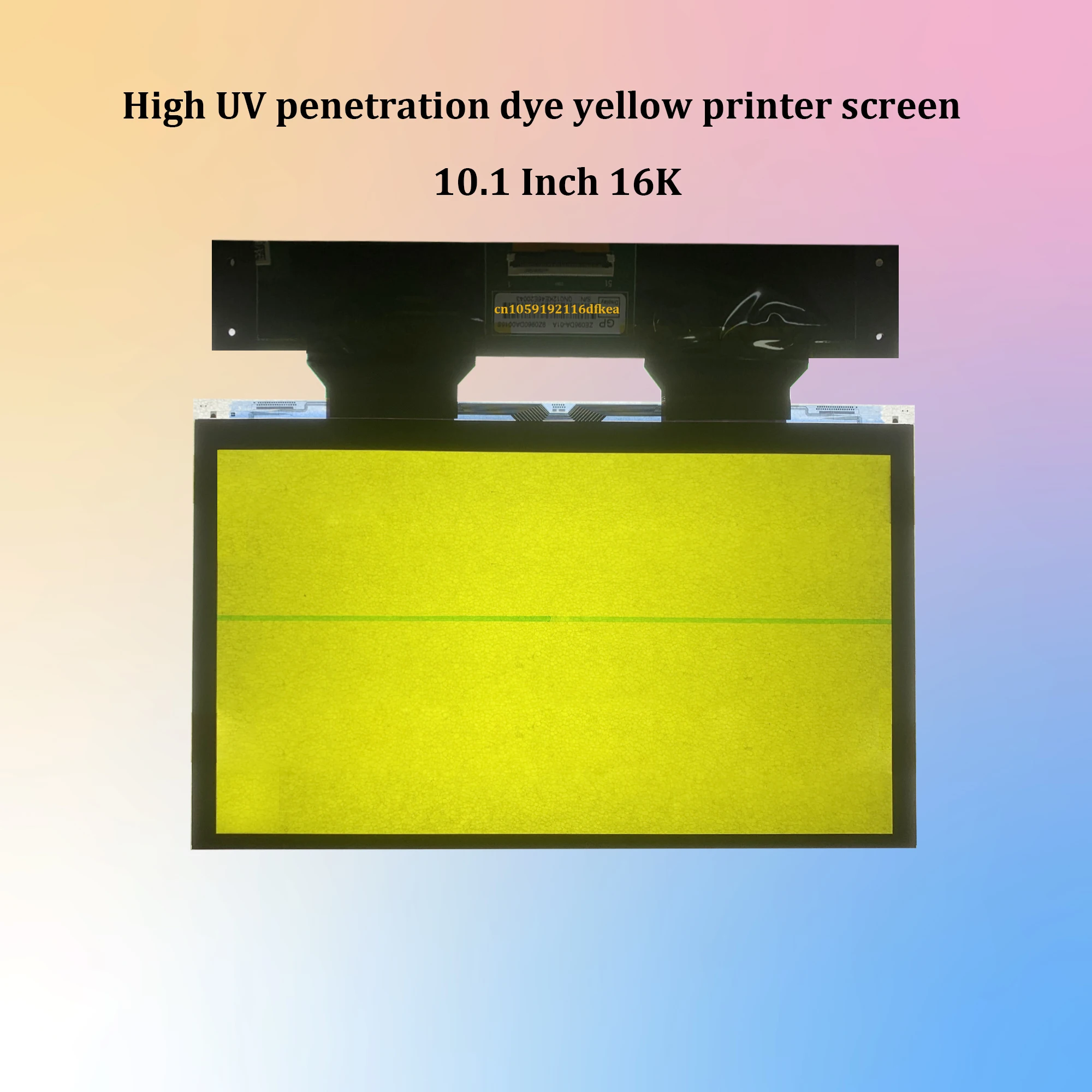 Pantalla de impresora amarilla con tinte de penetración UV de alta 385nm, pantalla de 10,1 pulgadas, 16K, para UniFormation GK3