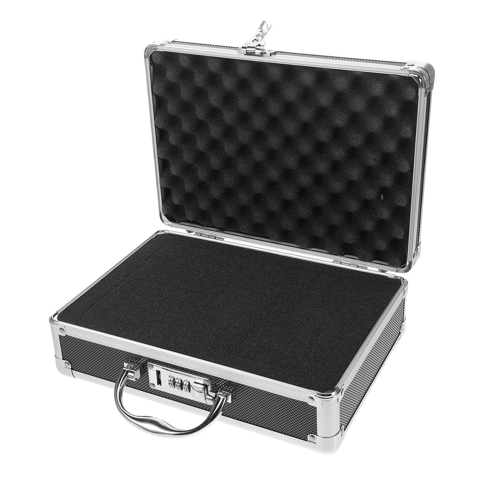 Metal Toolbox Aluminum Alloy Portable Storage Box Lockable Tool Organizer Home Use Storage Box with Handle Tools Containers