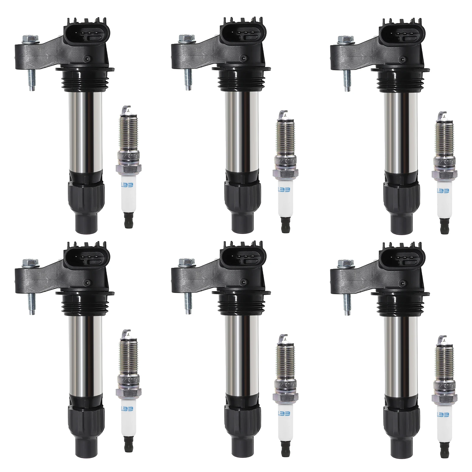 

Ignition Coils Spark Plugs Kit For Chevrolet Captiva Malibu Camaro Impala Cadillac ATS CTS SRX XTS GMC 12632479 12590990 UF569