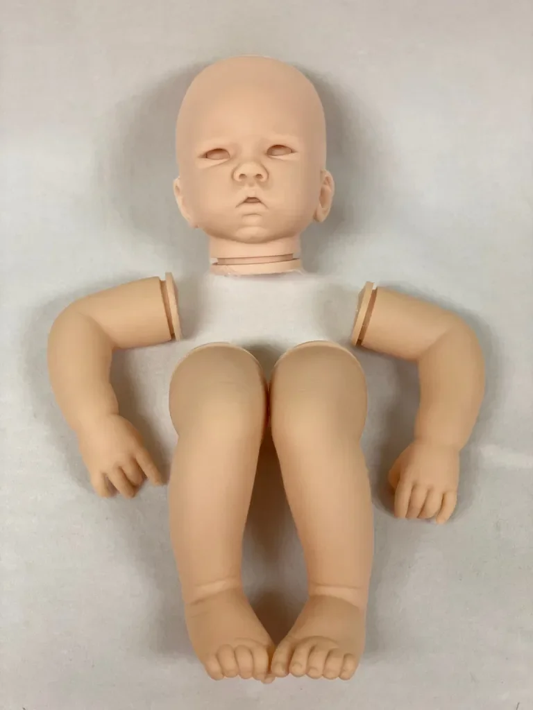 

EGO 22inch Unpainted Unfinished Reborn Doll Kit Amy Fresh Color Soft Touch DIY Toys with Cloth body and Eyes