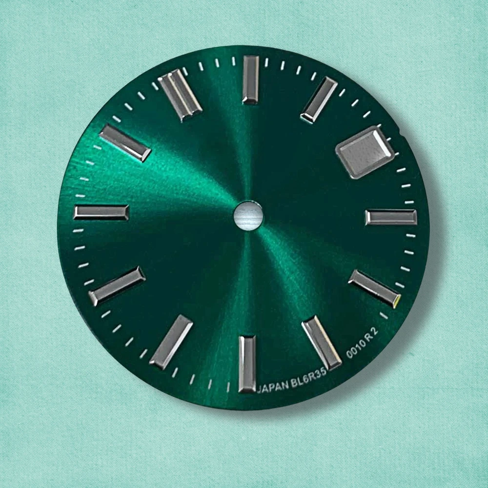 

28.5mm GS Logo NH35 dial with sun pattern GS Dial Suitable for NH35/364R/7S Movement High Quality NH35 Watch Accessories