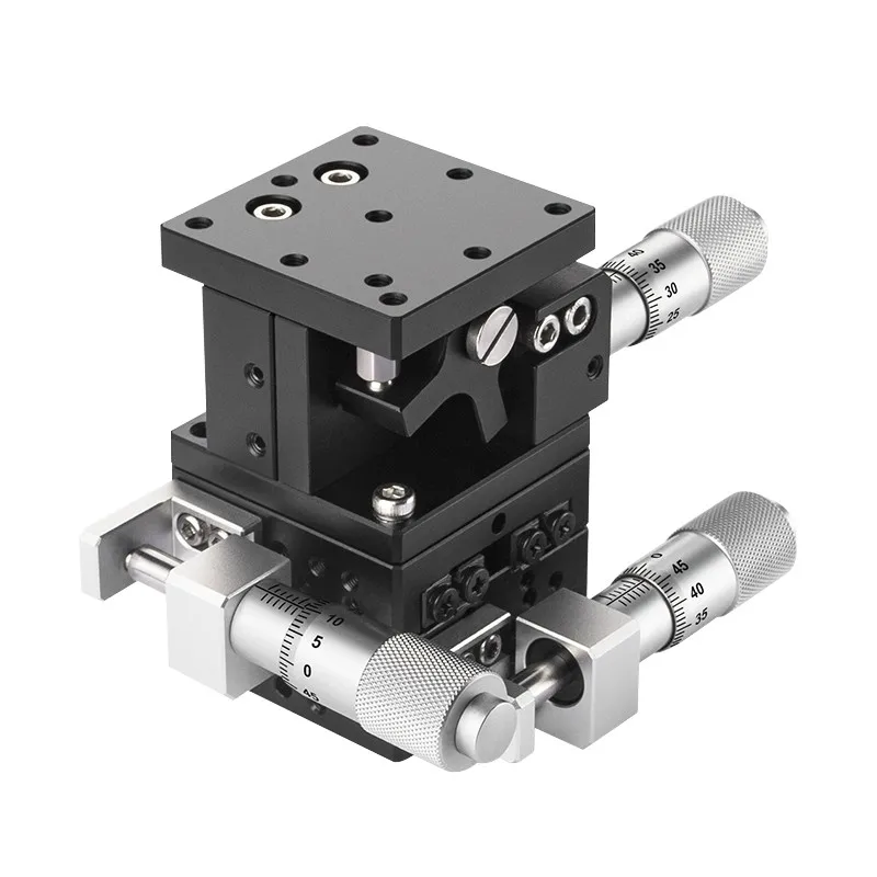 XYZ 3 Axis 90mm Linear Stage Trimming Platform Bearing Tuning Sliding Table 90*90mm XYZ90-LM,LD90-LM2 double cross rail