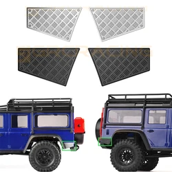 TRX4M 1 Set Simulation Metal Rear of Car Anti-skid Decorative Sheet Stainless Steel for 1/18 RC Crawler TRX4-M Defender Parts