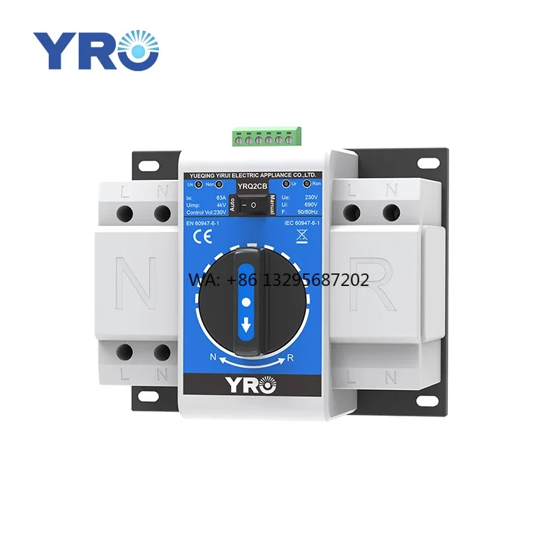 

Sunshine 63A Automatic Generator 2P Transfer Switch Controller Ats Dual Power Changeover Switch Solar System Device Switch