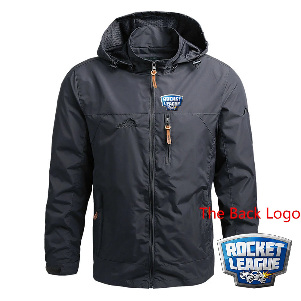 Rocket League Logo 2024 New Styl Men's Brand Printing Spring Autumn Classic Comfortable Casual Simplicity Four-Color Trench Coat