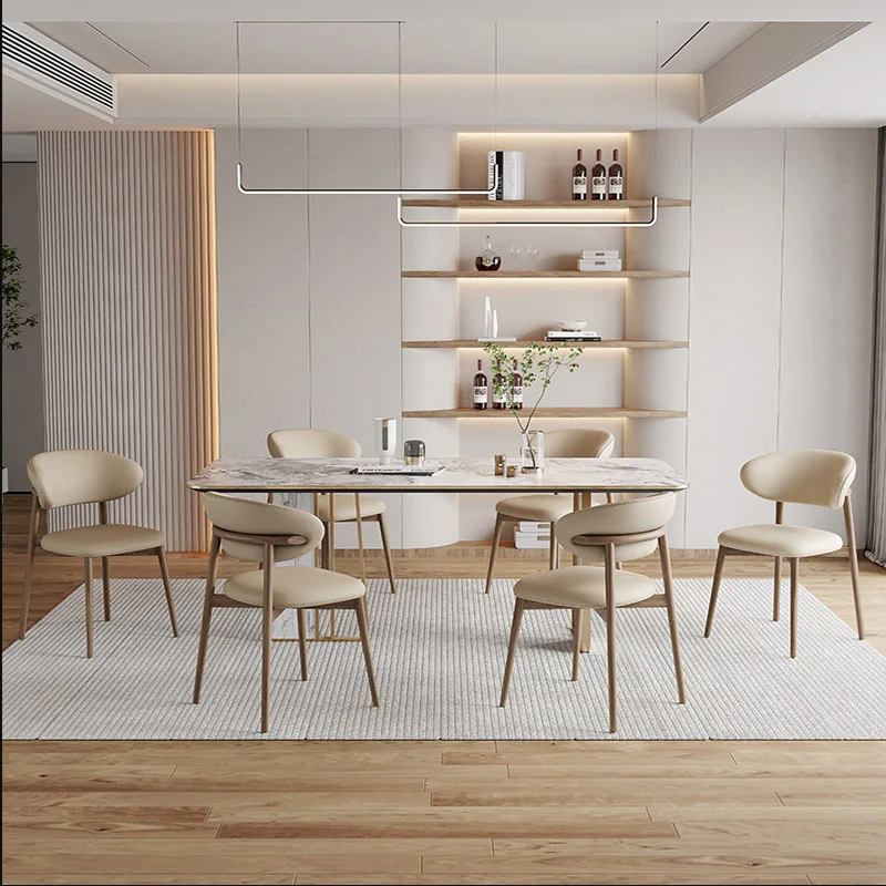 북유럽, 원목, 다이닝 체어, 라이트 럭셔리, 모던, 심플, 통나무, 디자이너