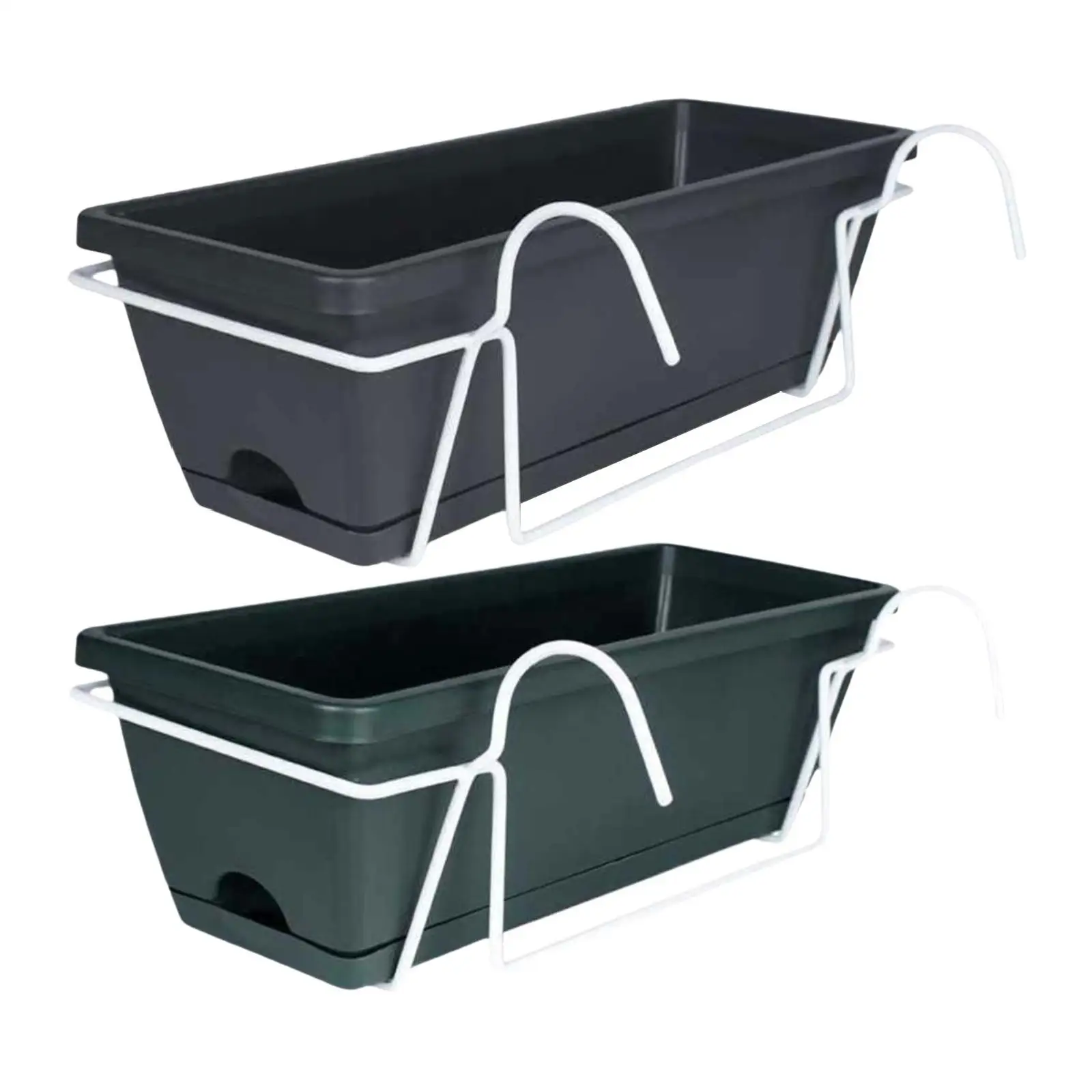 

Подвесные горшки для ограждения на балконе с зажимом Verands, прямоугольные растения, корпус, цветочный горшок