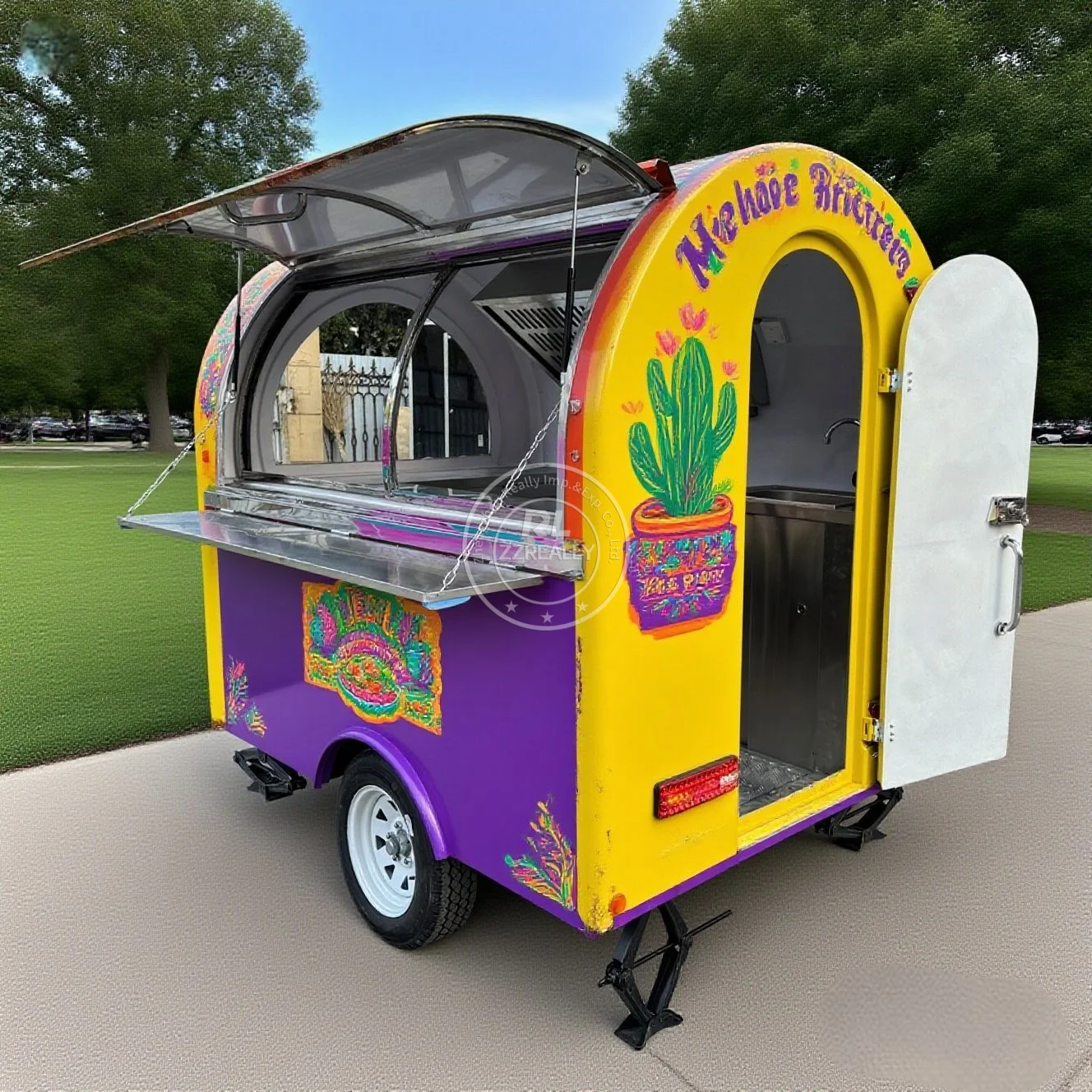

High Quality Retro Food Trailer With DDT CE Certificate Street Bbq Hot Dog Food Truck with Full Kitchen