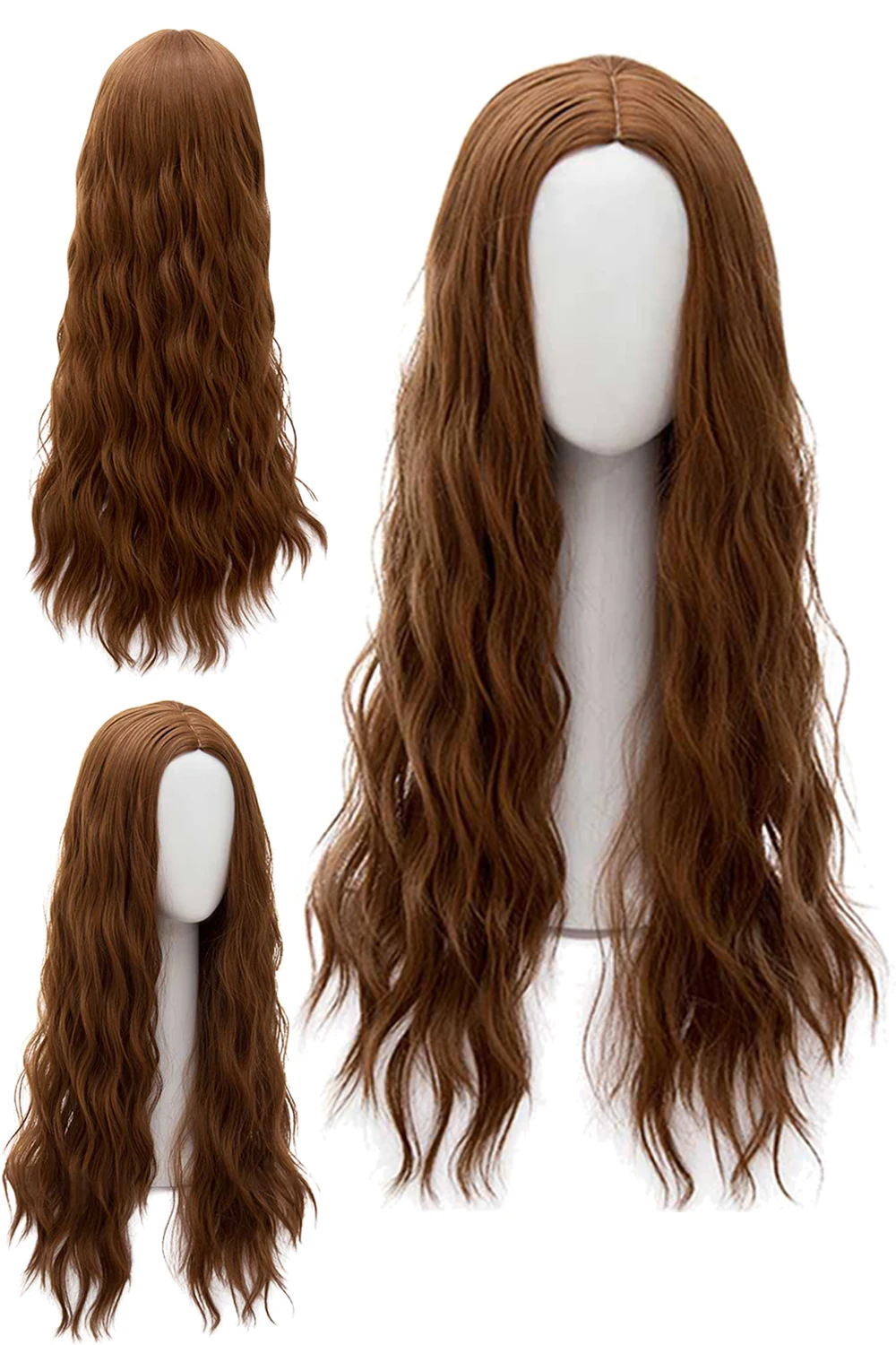 Wanda Cosplay Scarlet Witch Wigs Brown Color Long Wave Wig Costume Accessories Women Role Play Headgear Halloween Suits Props