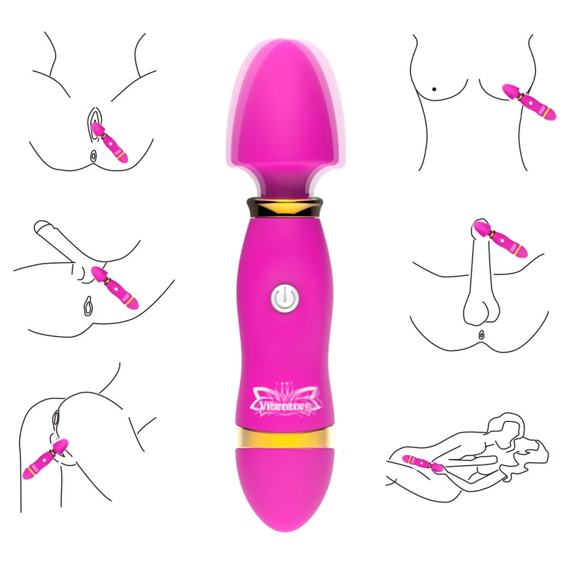 Dildo G-Spot Vibrators Super Powerful Magic Wand Vagina Stimulation Clitoris Massager Sex Toys For Women Masturbation Anal Plug