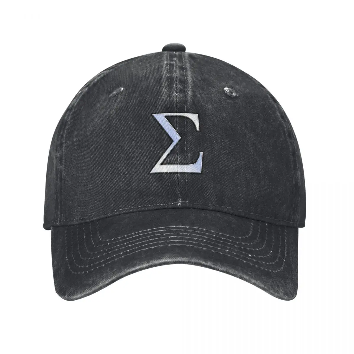 Sigma Greek Letter Symbol Chrome Carbon Style Baseball Cap Streetwear Christmas Hat Male Women's