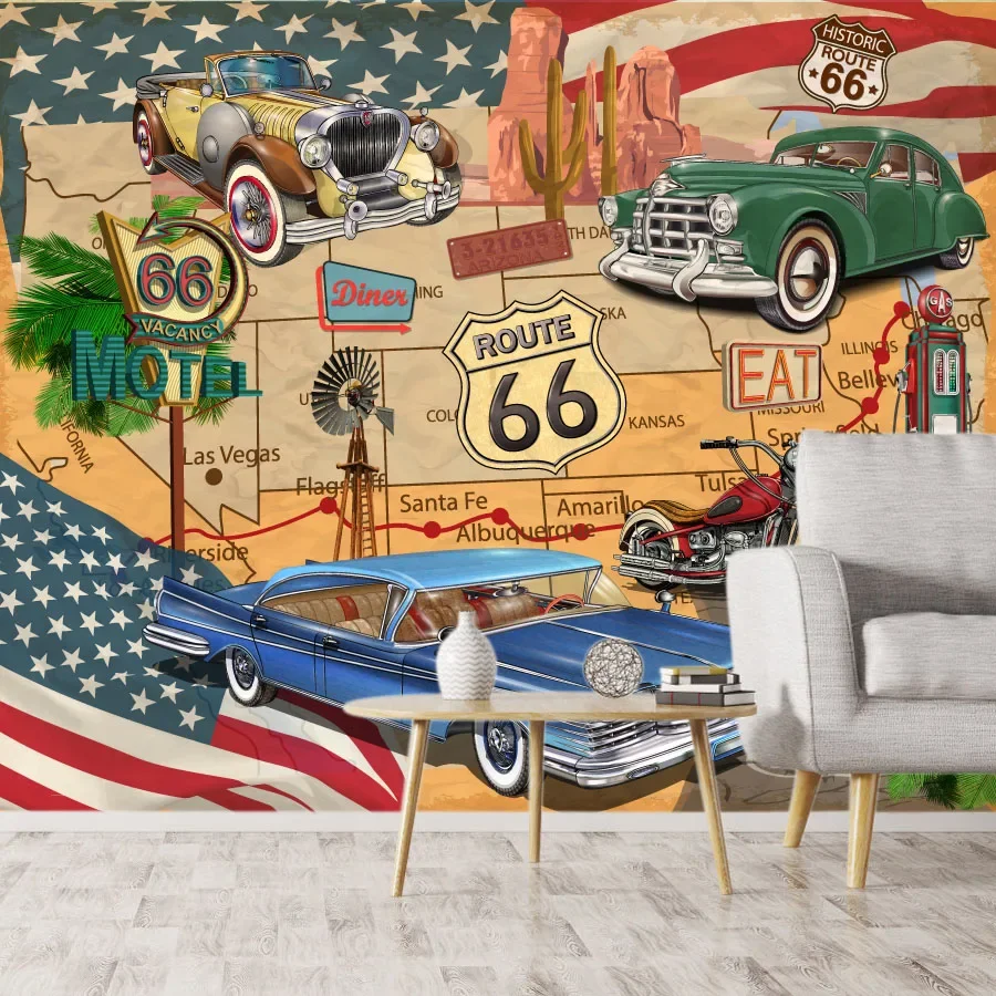 Peel and Stick Optional Wallpapers for Living Room Decoration Kids Bedroom Cartoon Cars Contact Wall Papers Home Decor Covering