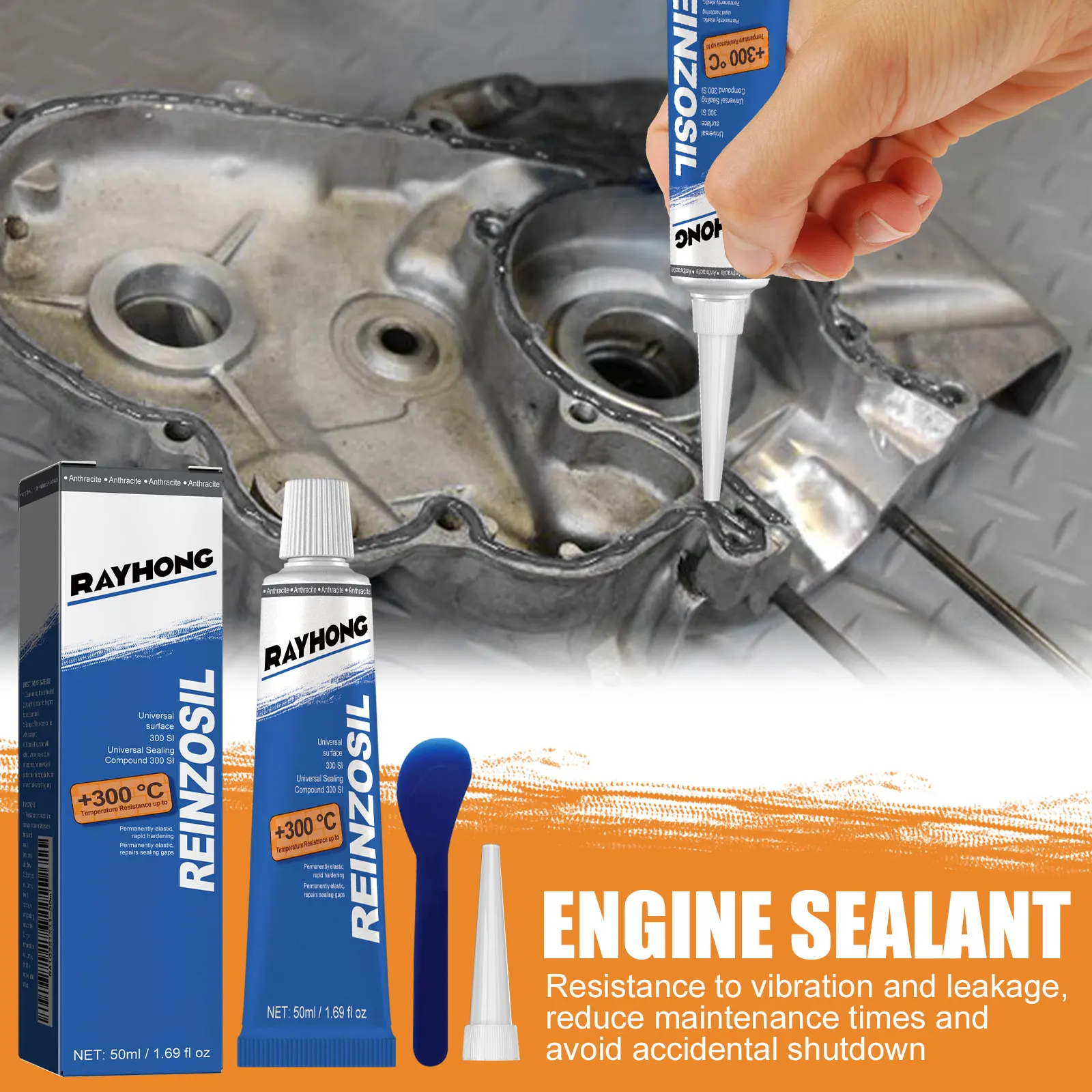 

Герметик для двигателя автомобиля, высокотемпературный металлический бак автомобиля, масляный поддон, цилиндрическая колодка, масло и термостойкость, герметик для ремонта автомобиля