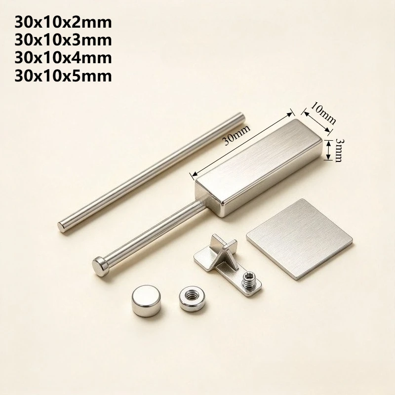 30x10x2 30x10x3 30x10x4 30x10x5mm N35 Powerful Rectangular Block Neodymium Magnets for DIY Fridge Industrial Crafts