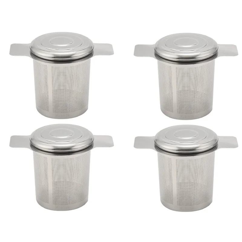 

LUWEI 4Pcs Loose Leaf Tea Filters,Stainless Steel Tea Basket Filters Tea Strainer Steeper For Hanging On Teapots