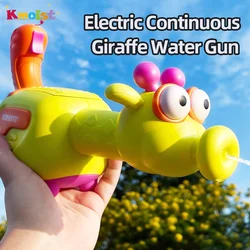 Pistola de agua eléctrica para niños, máquina de pulverización de agua de jirafa de dibujos animados, juguetes de natación para fiesta al aire libre de verano, regalos para niños, juguete de baño para bebés