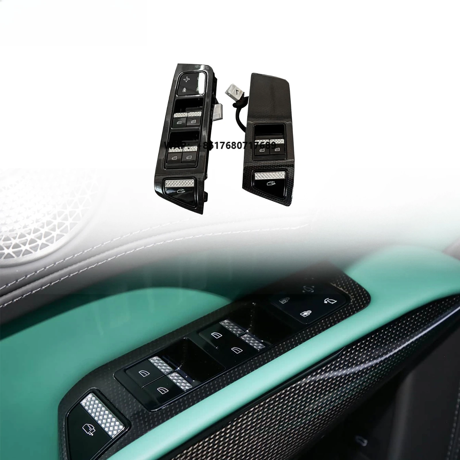 OEM Style Prepreg Dry Carbon Fiber Bodykit Front Door Glass Lift Switch for Lotus Eletre