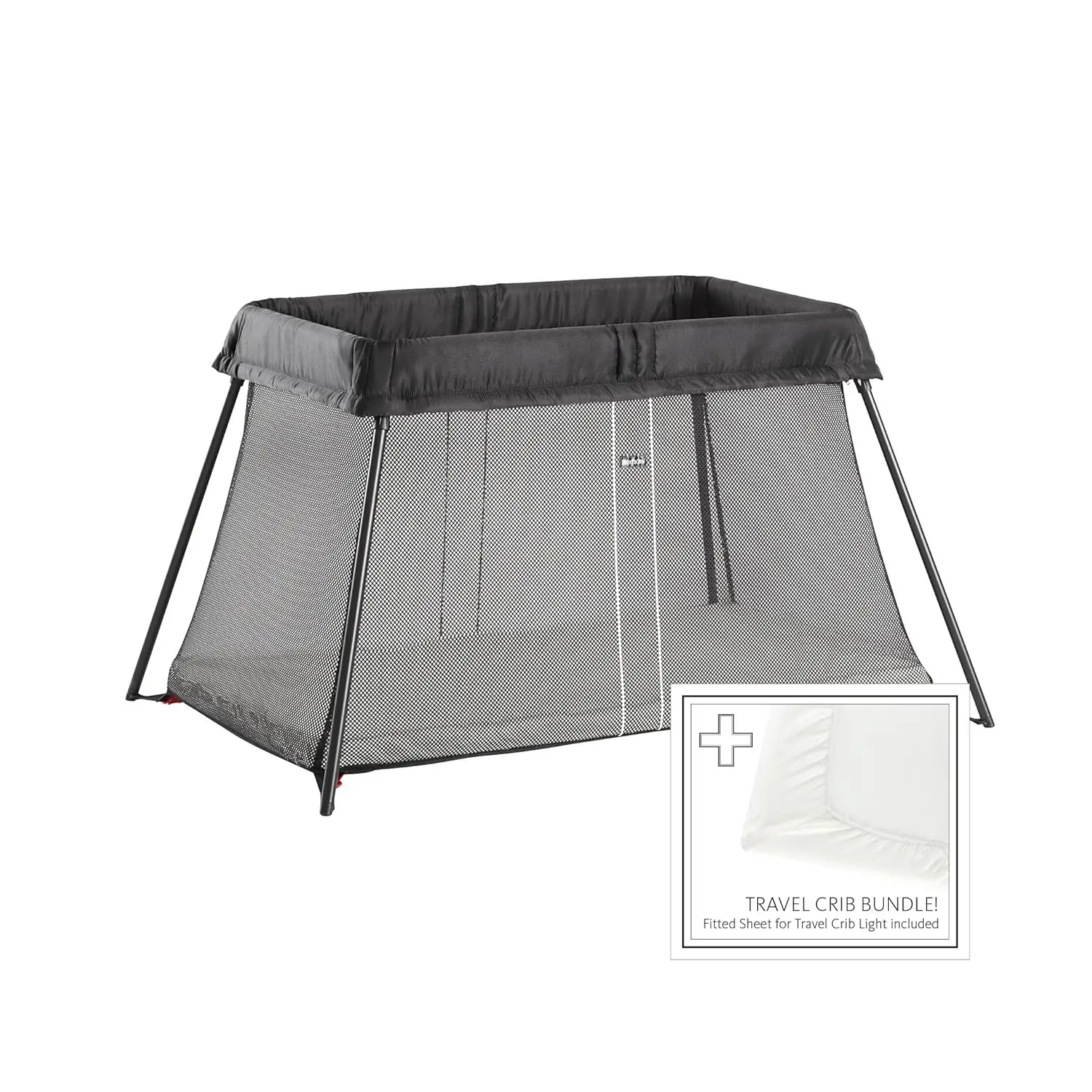 

BabyBjörn Travel Crib Light + Fitted Sheet, Black