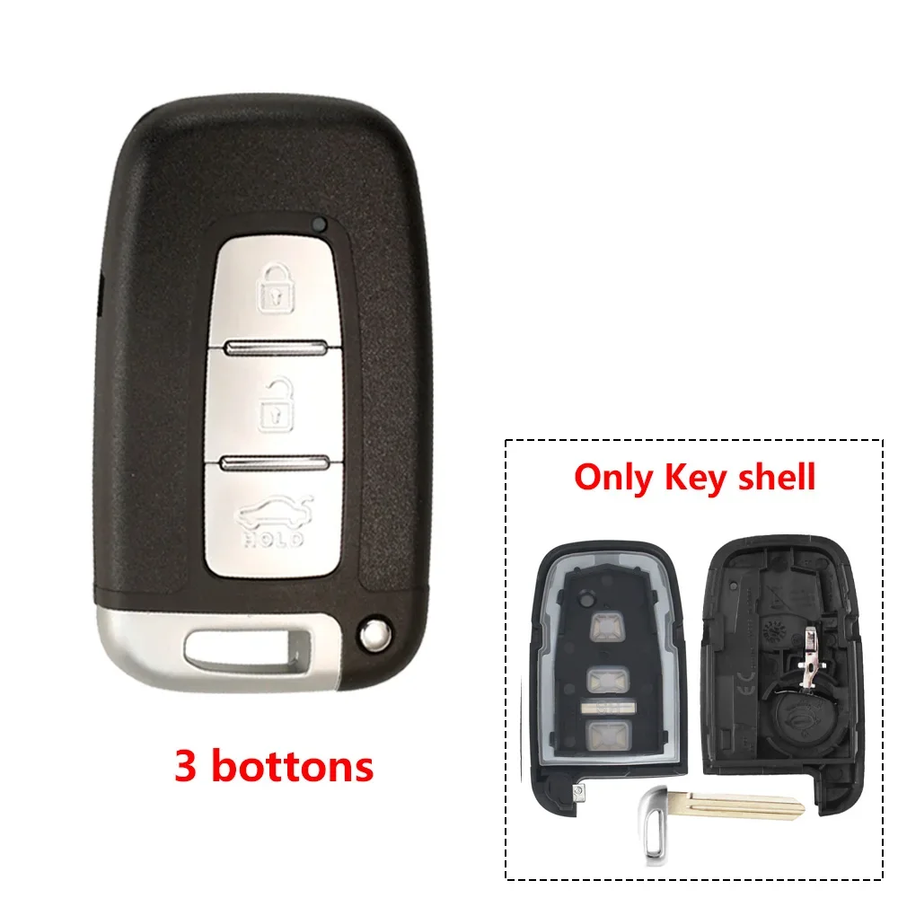 2/3/4 Bottons Original Car Key Case Shell for Hyundai IX35 Sonata 8 Elantra for Kia K2 K5 Sportage Forte IX45 I30 Tucson 2010