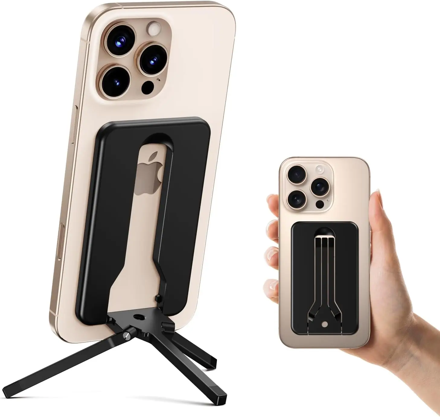 

Мини-магнитный штатив для iPhone 12-16 и чехлов MagSafe, алюминиевая портативная подставка для телефона с сильным магнитом и винтовым креплением 1/4 дюйма, Bl