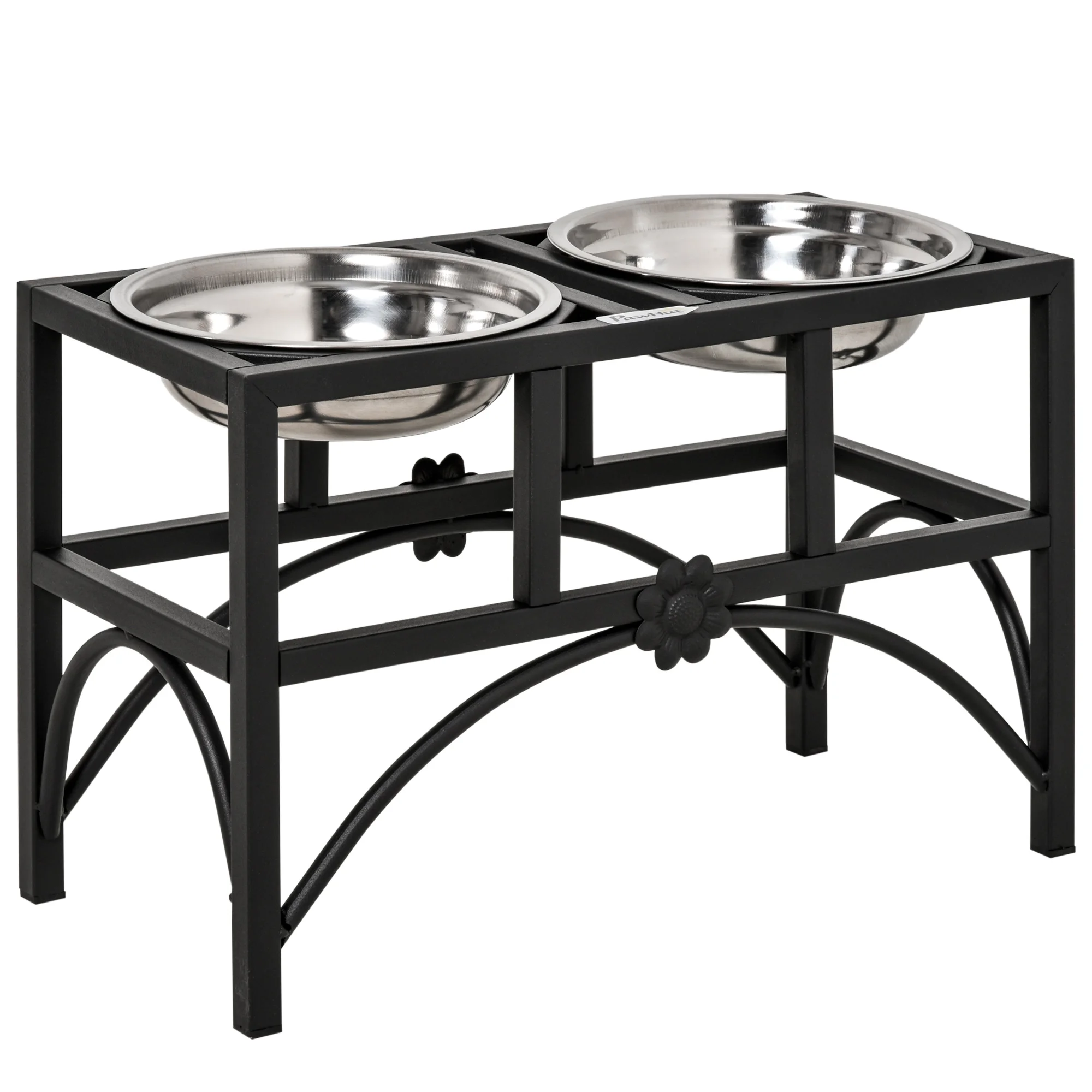 

17" Double Stainless Steel Heavy Duty Dog Food Bowl Elevated Pet Feeding Station