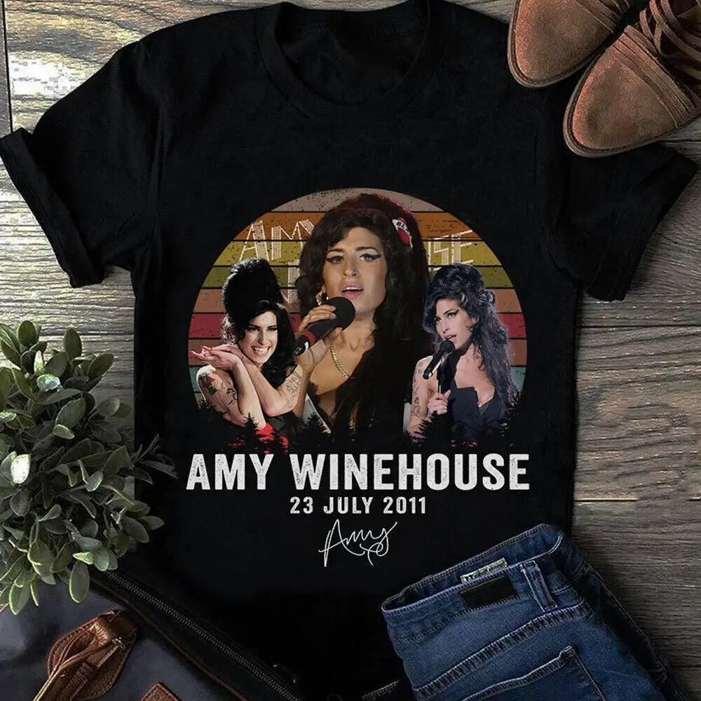 Amy Winehouse Concert T shirt New Black S 2345XL THAEB03062