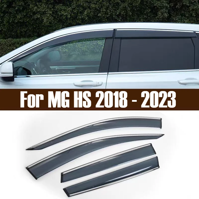 For MG HS 2018 - 2023 Car Accessories Plastic Exterior Visor Vent Shades Window Sun Rain Guard Deflector 4pcs