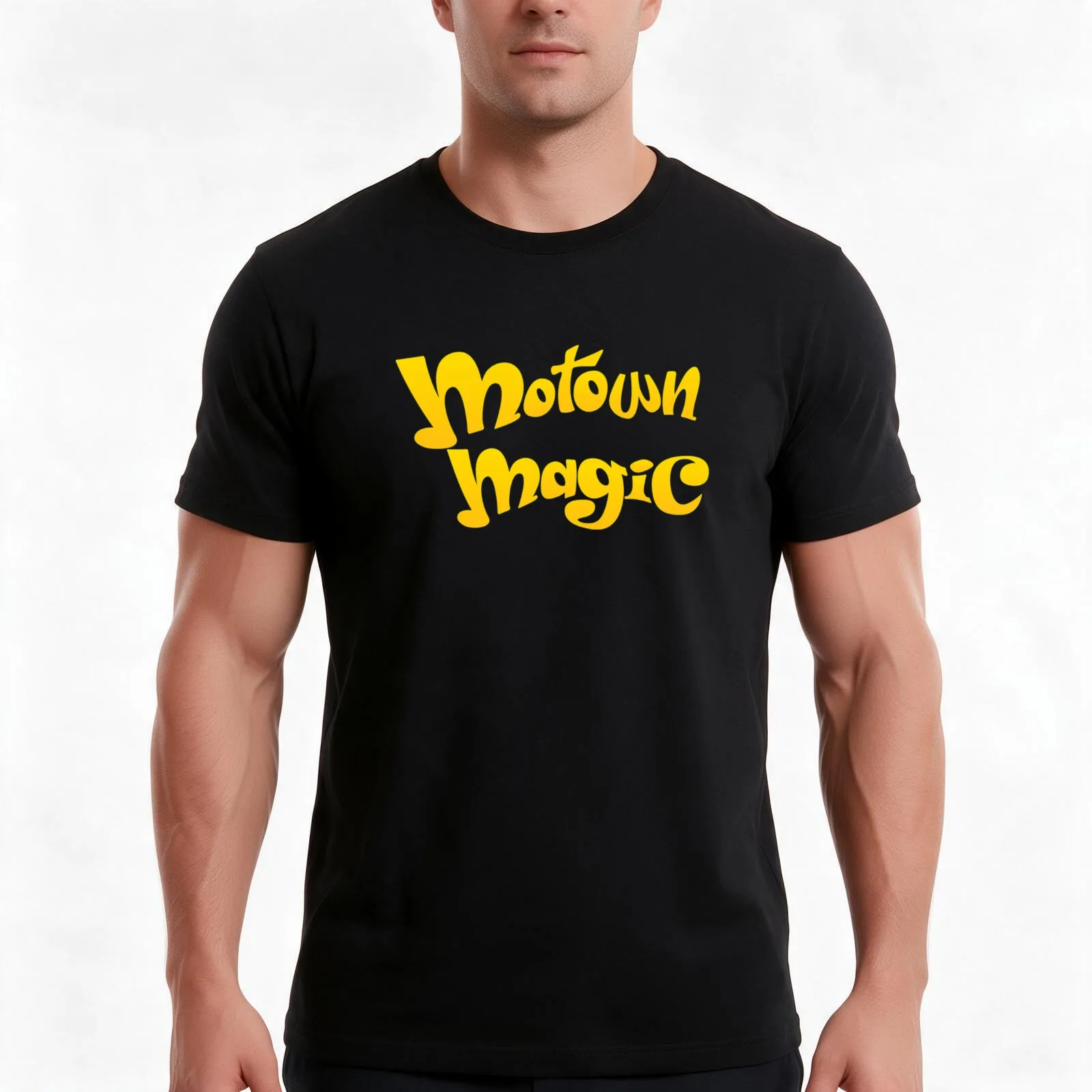 Motown Magic T-Shirt, Summer Casual Cotton Tee, Oversized Streetwear Tops, Vintage Graphic Print, Loose Fit Short Sleeve