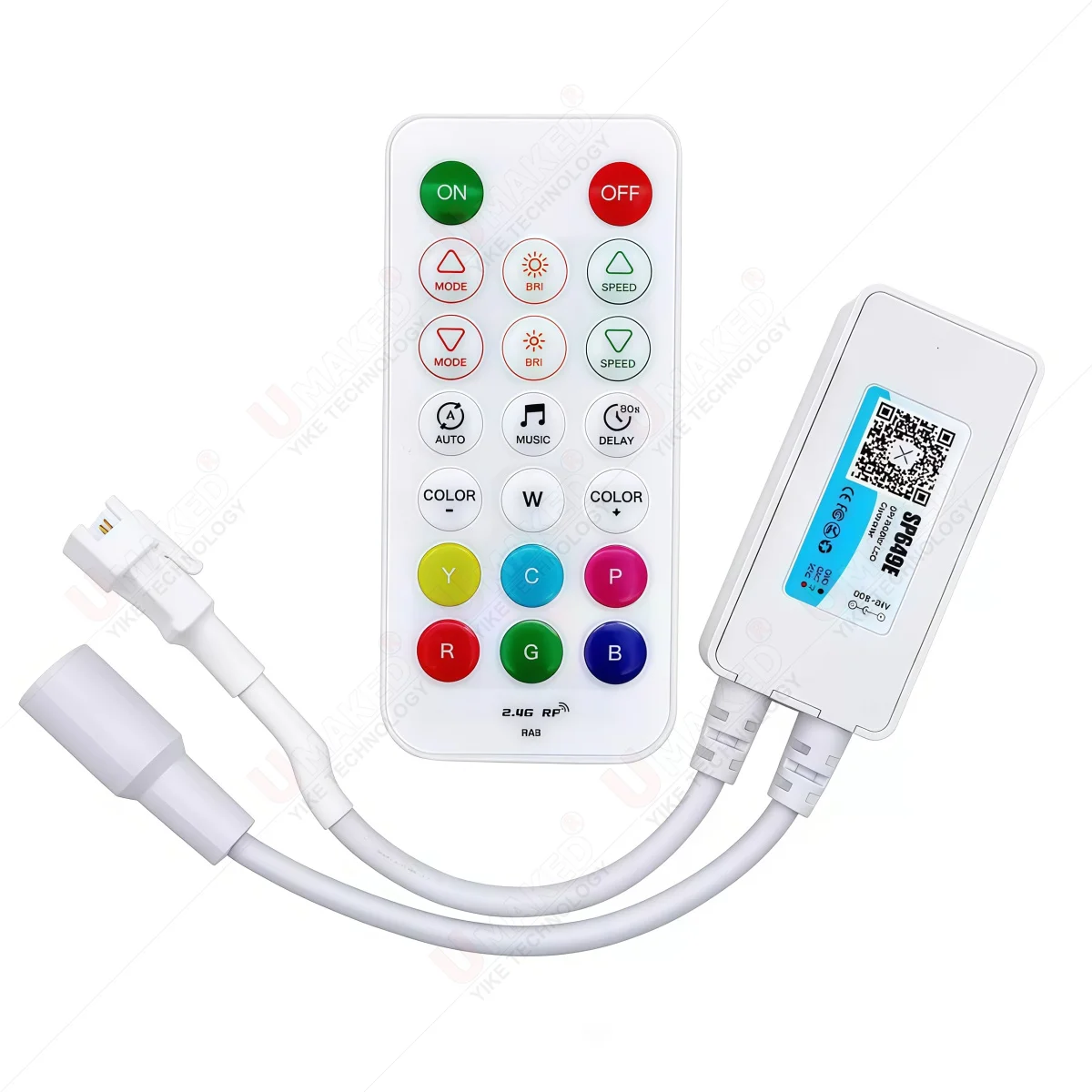 

DC5-24V SP649E 4 Channels RGBW Addressable dimmer Led Strip 2.4G Remote Controller APP Control diy for pixel strip light