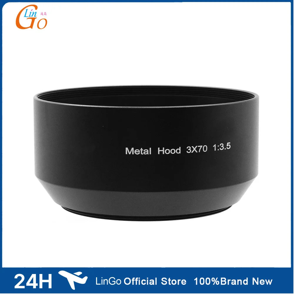 LinGo Screw in Metal Lens Hood Shape for Angenieux 3x70 1:3.5, 70-210 mm f3.5,Camera Lens Hoods