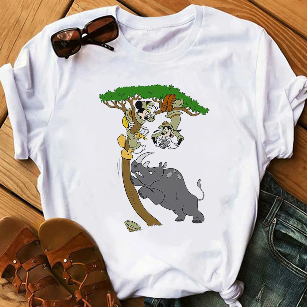 Disney Animal Kingdom Mickey Squad T Shirt Women Fashion 2023 Summer Top T-shirt Female Family Vacation Y2k Clothes Tops