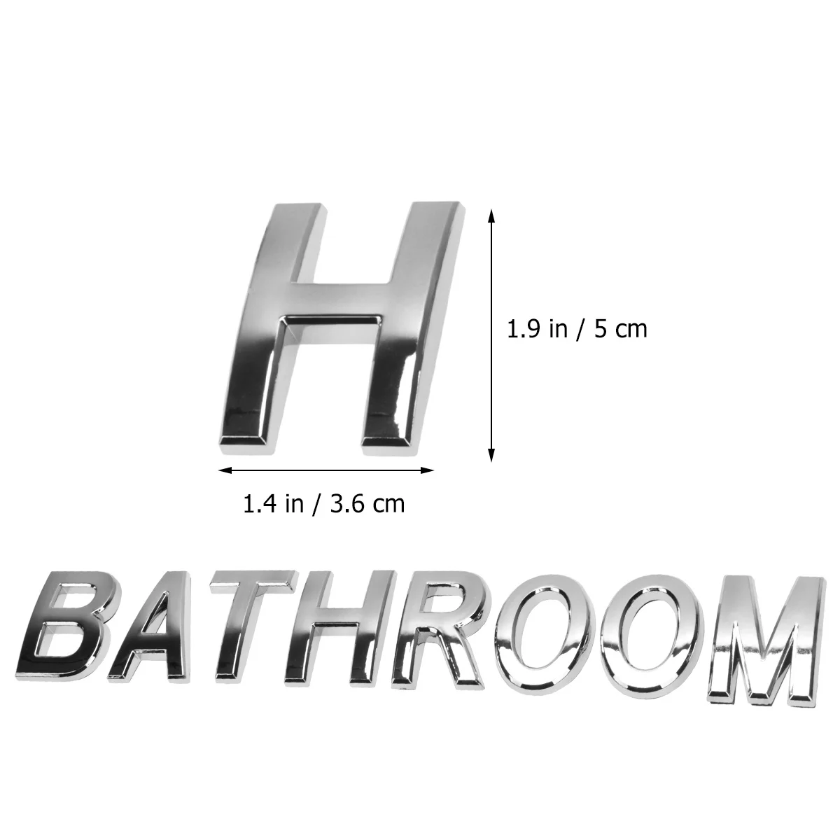 

Non-deformation Bathroom Sign Decorations Wall Funny Art Doorplate Plaque Hotel DIY