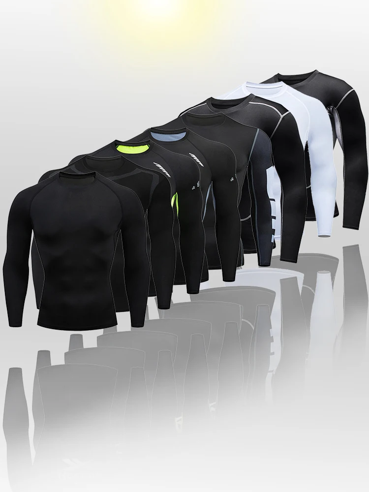 Rashguard Fitness for Men, Gym Sports T-Shirt,  Running Sweatshirt, Outdoor Mountaineering, OutdoorTraining, High Quality