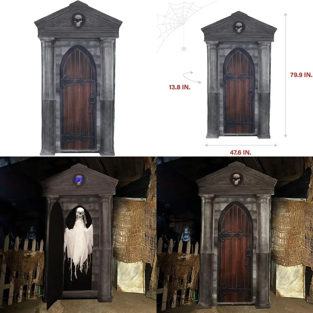 

Tekky's 6.7-Foot Halloween Animatronic Mausoleum: Spooky Indoor Decoration for Haunted Hill Farm