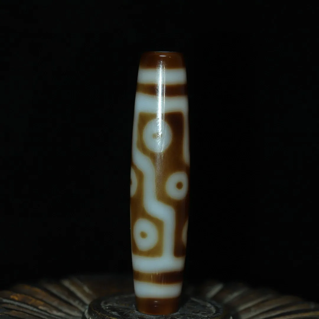 Тибетский зуб, желтая складная линия, ожерелье из агата с девятью глазами, кулон из бисера, браслет Duobao, аксессуары для перегородок 13*58 м, такой же st