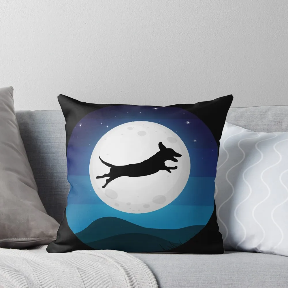 

Guess What Dachshund Wiener Moon Silhouette Doxie Lovers Throw Pillow Pillowcases Bed Cushions pillow