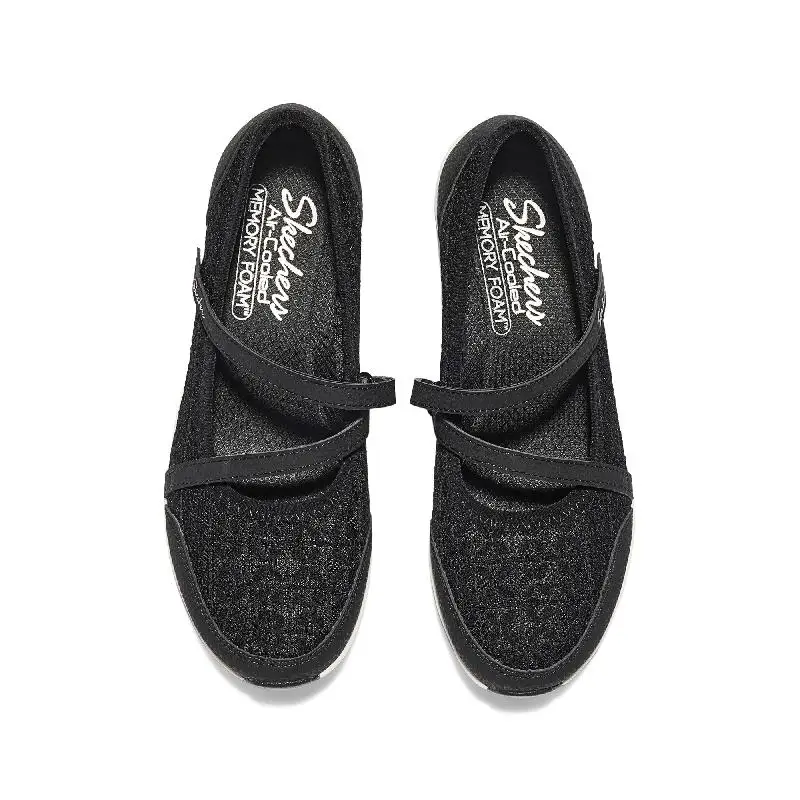 

Женские повседневные туфли Skechers Be-Cool Mary Jane на плоской подошве с низким вырезом и шнуровкой 100624-Blk