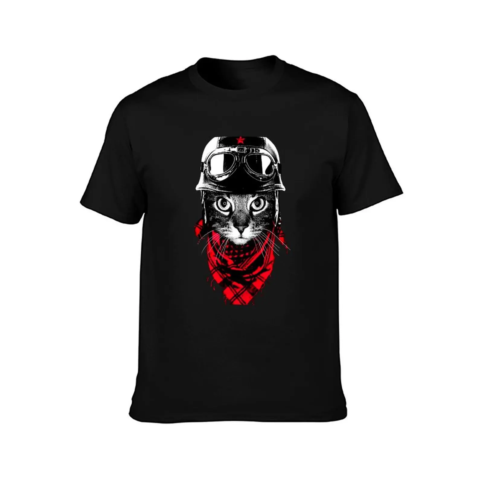 Biker Cat for cats and Motorcycle lovers cats, helmet Fitted Scoop T-Shirt Summer Print Short Sleeve Tee T-Shirt