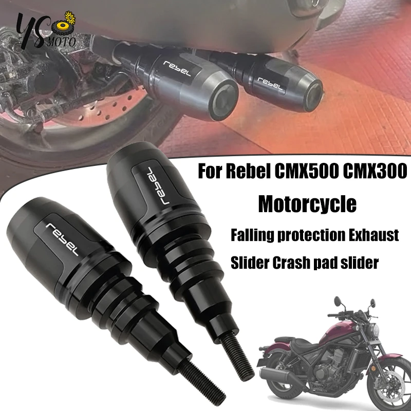 

2025 New Fit For Rebel CMX 300 500 CMX300 CMX500 High quality Motorcycle CNC Falling protection Exhaust Slider Crash pad slider
