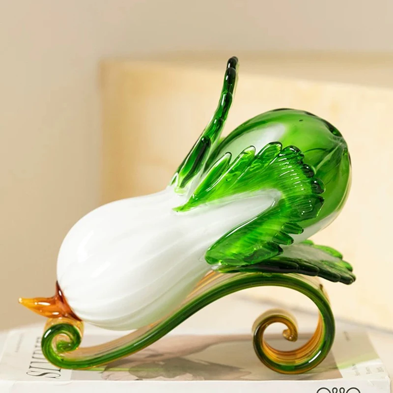 Colored Glaze Artwork Ornaments,Creative Cabbage Sculpture,Luxury Handicrafts,Crafts Home Desktop Decoration,Creative Art Gifts