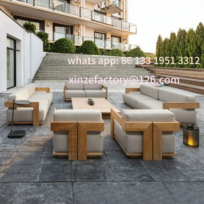 

Customizable Outdoor Garden Teak Sofa Terrace Outdoor Outdoor Garden Leisure Furniture